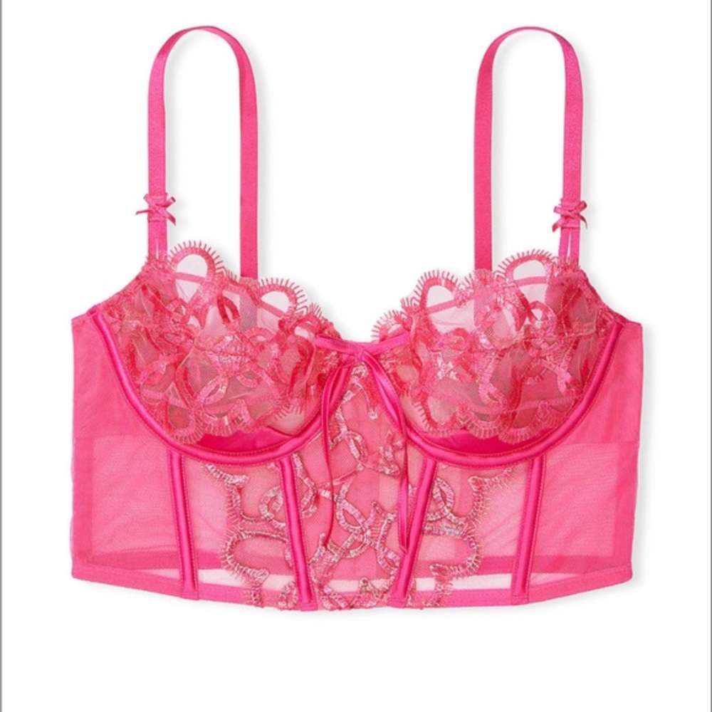 Pink Bra Top XL Victoria’s Secret Hearts NWT